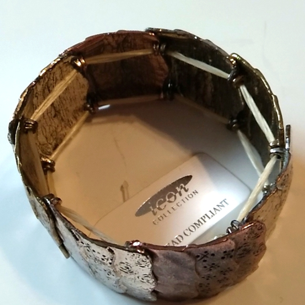 Nwt Tri Colored Metal Bracelet - Picture 4 of 8